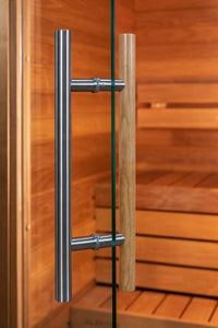 Auroom Cala Glass 2 Person Traditional Indoor Sauna Door Handle