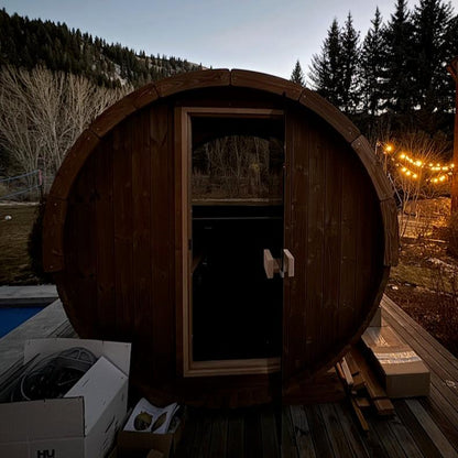 SaunaLife E8W 6 Person Barrel Sauna