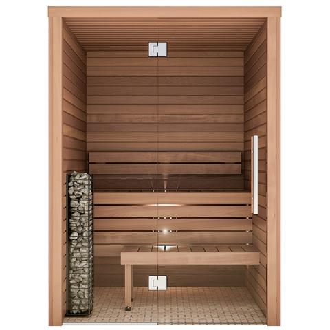 Auroom Cala Glass 4 Person Traditional Indoor Sauna