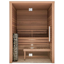 Load image into Gallery viewer, Auroom Cala Glass 4 Person Traditional Indoor Sauna