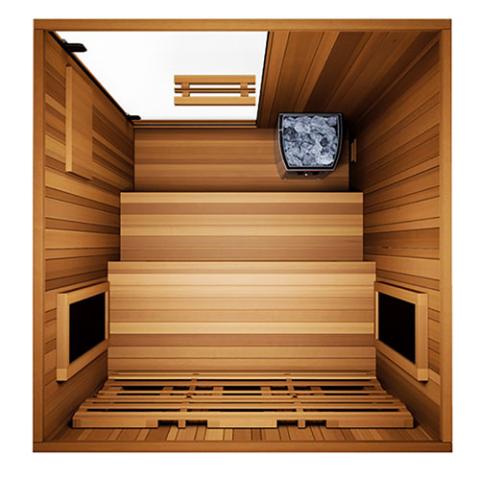 Finnmark Designs FD-4 Hybrid Full Spectrum Infrared Sauna Top View