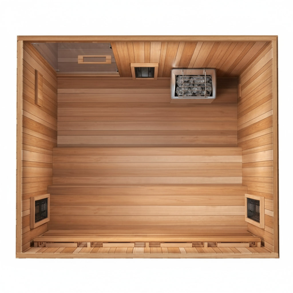 Finnmark Designs FD-5 4 Person Hybrid Full Spectrum Infrared Sauna Top View