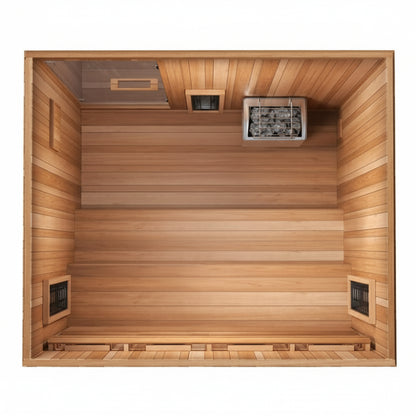 Finnmark Designs FD-5 4 Person Hybrid Full Spectrum Infrared Sauna Top View