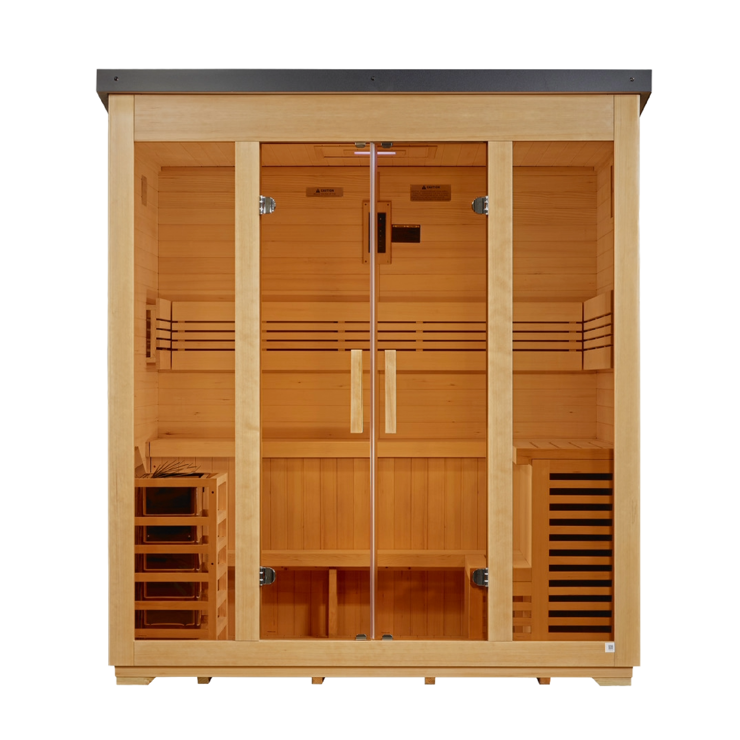 Golden Designs Vorarlberg 5-Person Traditional Flat Roof Outdoor Sauna