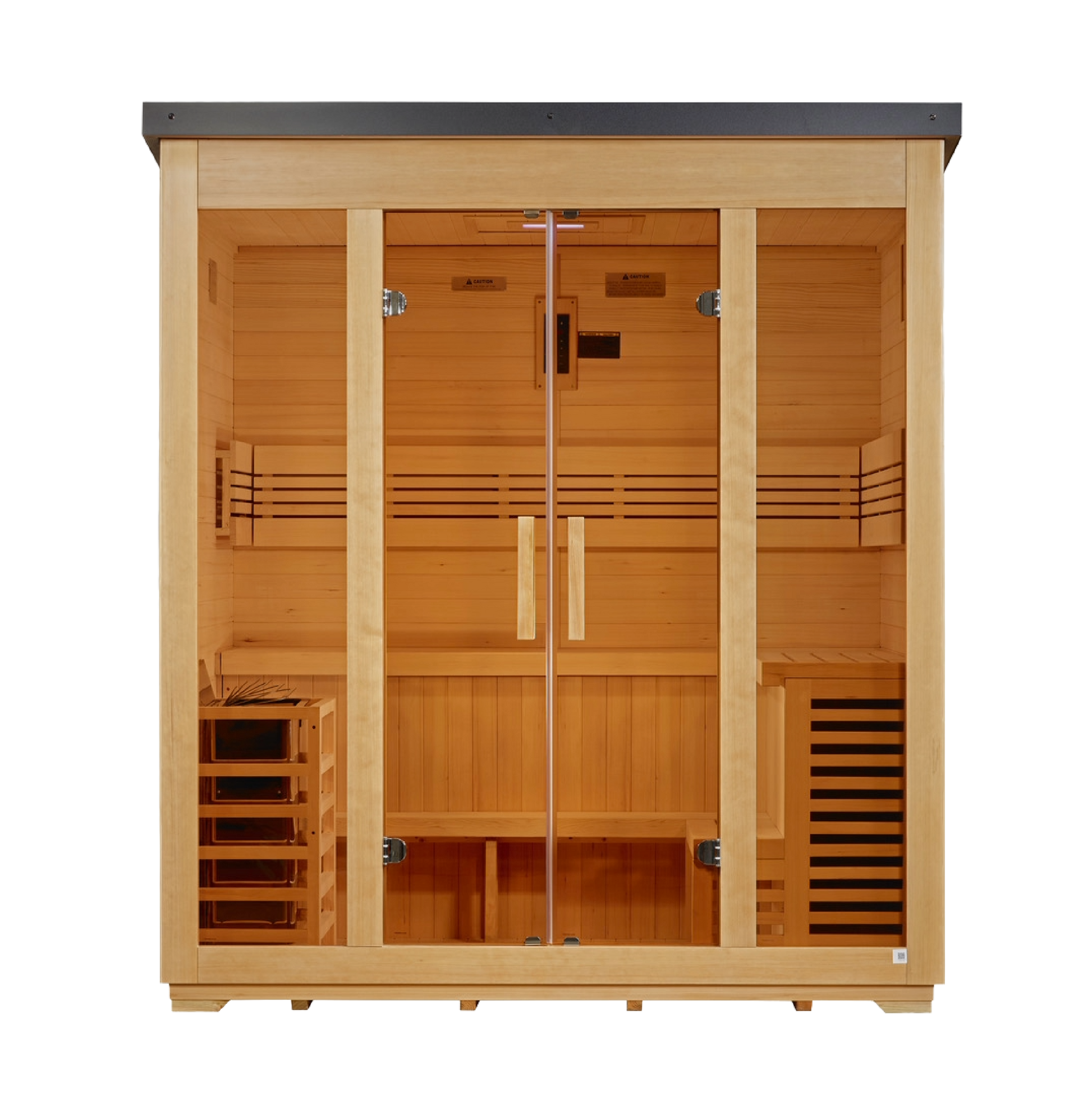 Golden Designs Vorarlberg 5-Person Traditional Flat Roof Outdoor Sauna