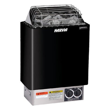 Harvia Kip black sauna heater with built-in controls