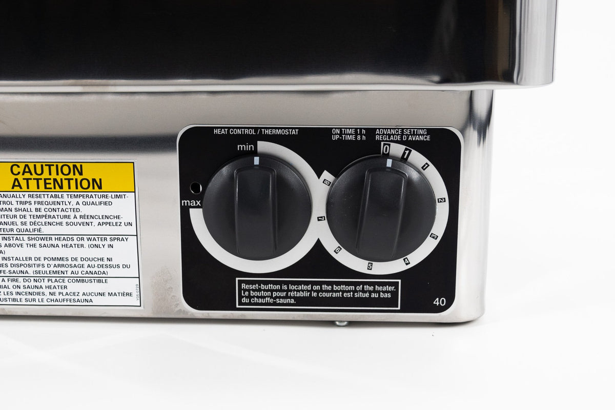 Harvia Kip built-in time and temperature control dials