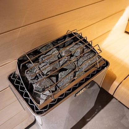 Sauna stones on the Harvia Kip electric heater
