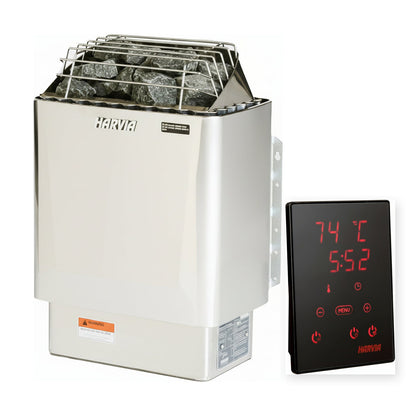 Harvia Kip electric sauna heater with Xenio CX170 WiFi control