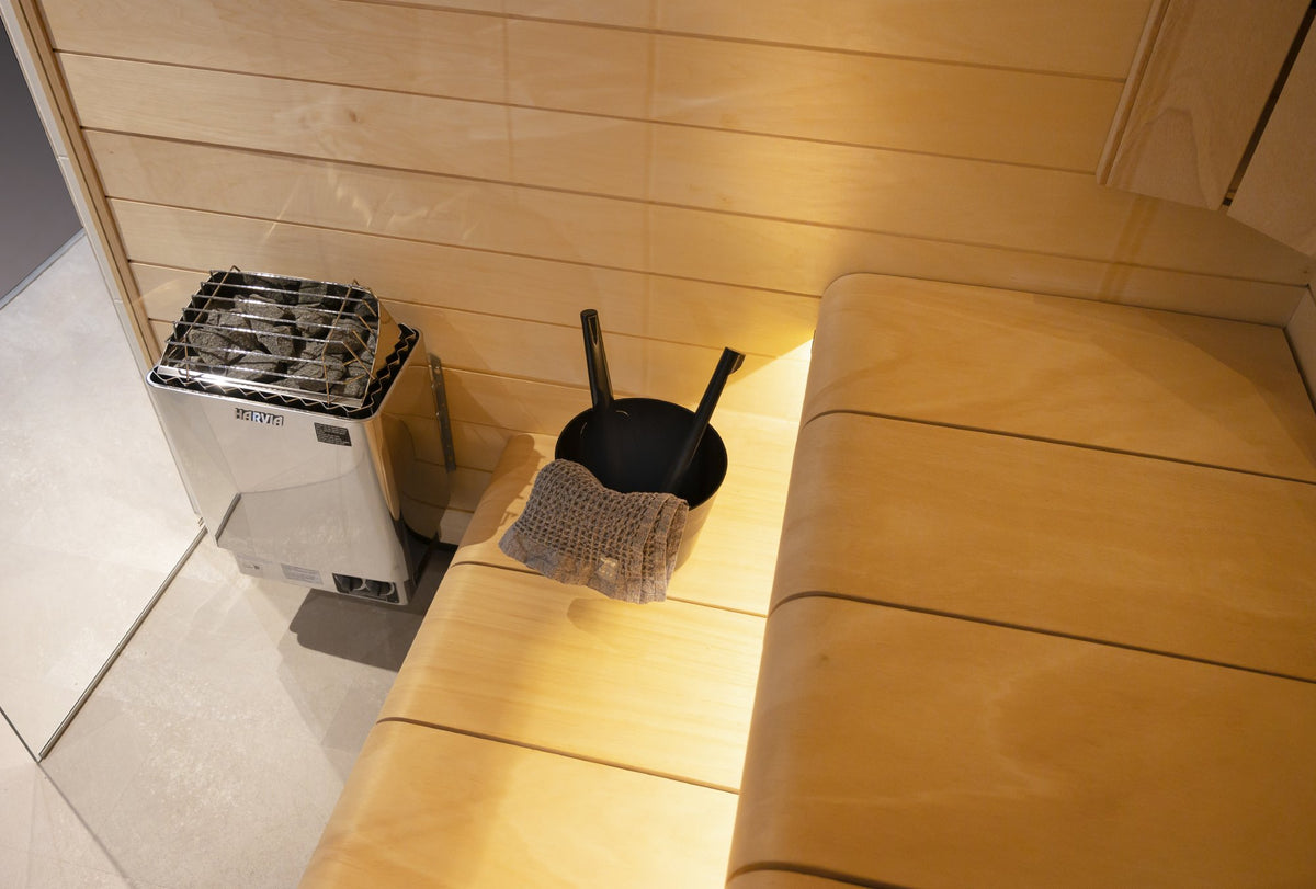 Harvia Kip sauna heater with bucket and ladle