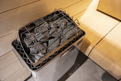 Sauna stones on the Harvia Kip heater