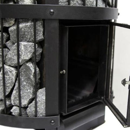 Harvia Legend 240 GreenFlame with the door open
