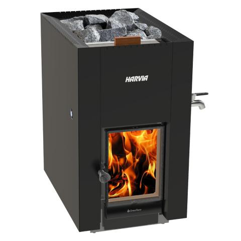 Harvia Linear 22 GreenFlame ES sauna stove with built-in water tank