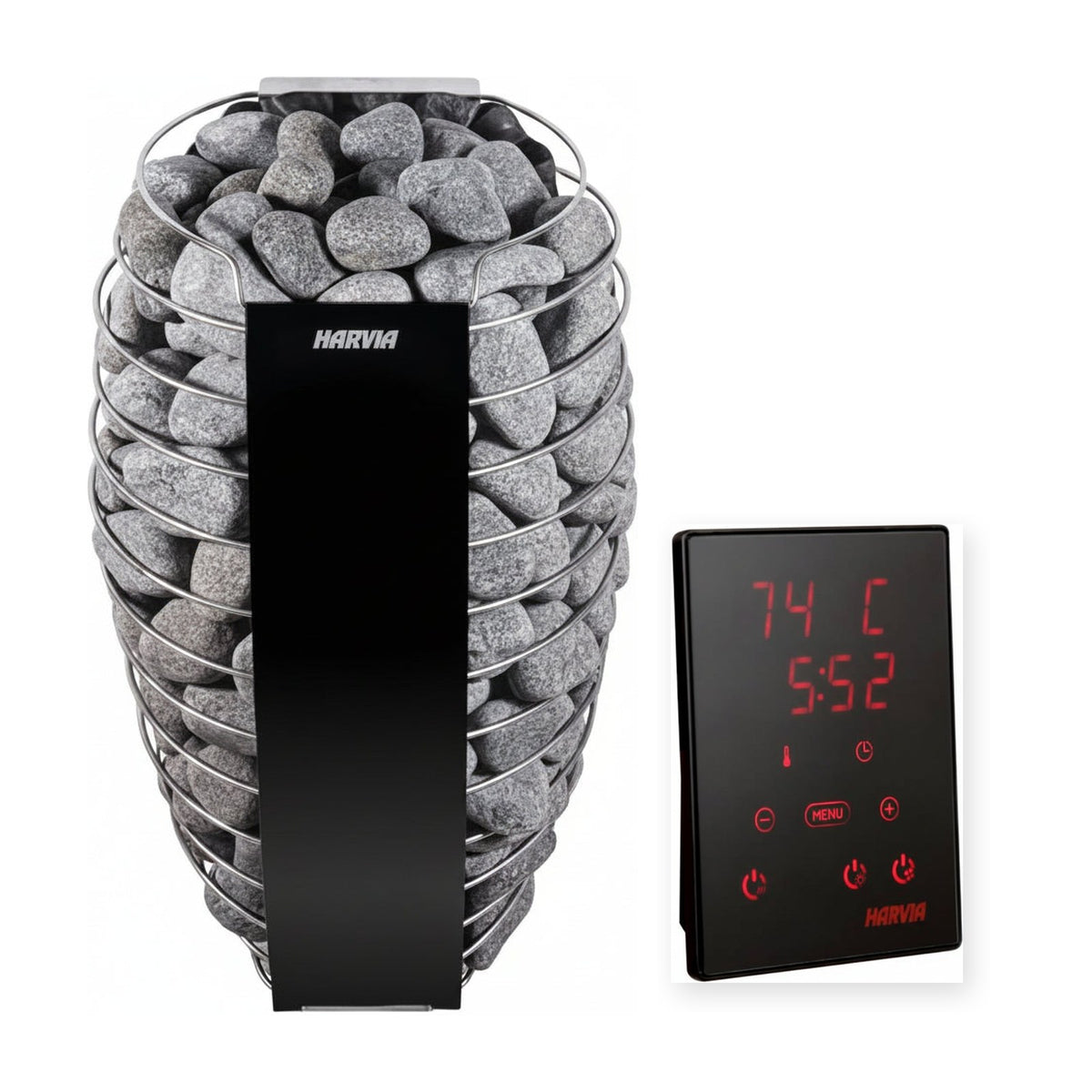 Harvia Spirit electric sauna heater with Xenio WiFi control