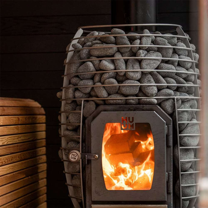 HUUM Hive Wood Sauna Heater Up Close