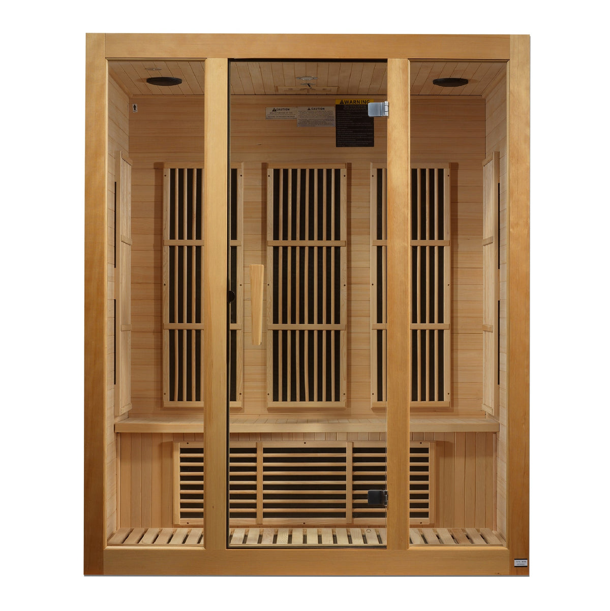 Maxxus Bellevue Elite 3-Person Near Zero EMF Far Infrared Sauna, interior view