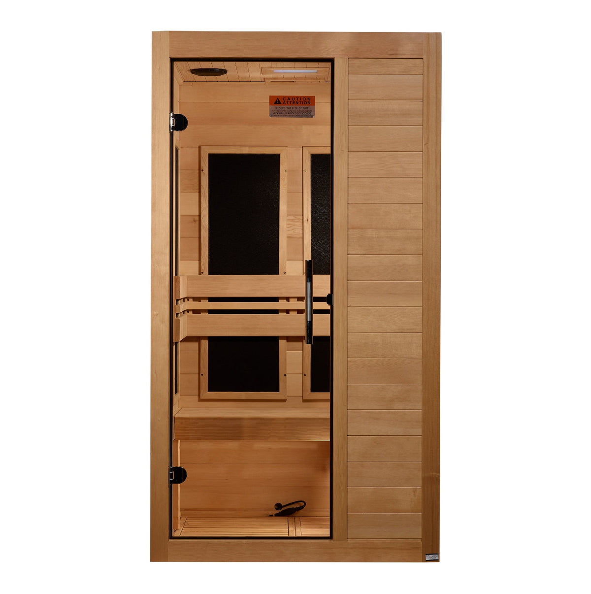 Maxxus S-Line 1-Person Low EMF Far Infrared Sauna, front view