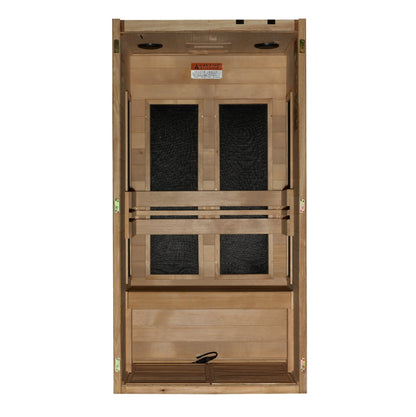 Maxxus S-Line 1-Person Low EMF Far Infrared Sauna, interior view