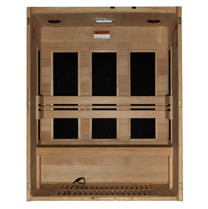Maxxus S-Line 3-Person Low EMF Far Infrared Sauna, interior view