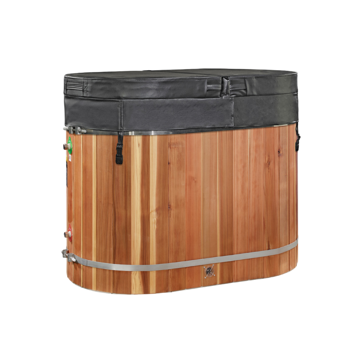 Dynamic Cold Therapy Oval Barrel Cold Plunge with cover