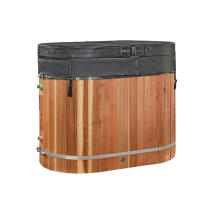 Dynamic Cold Therapy Oval Barrel Cold Plunge with cover
