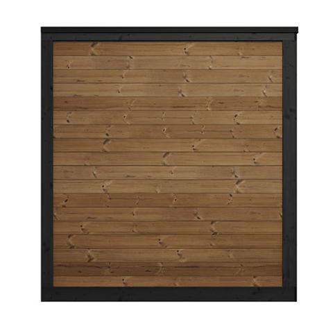 side of sauna on white background
