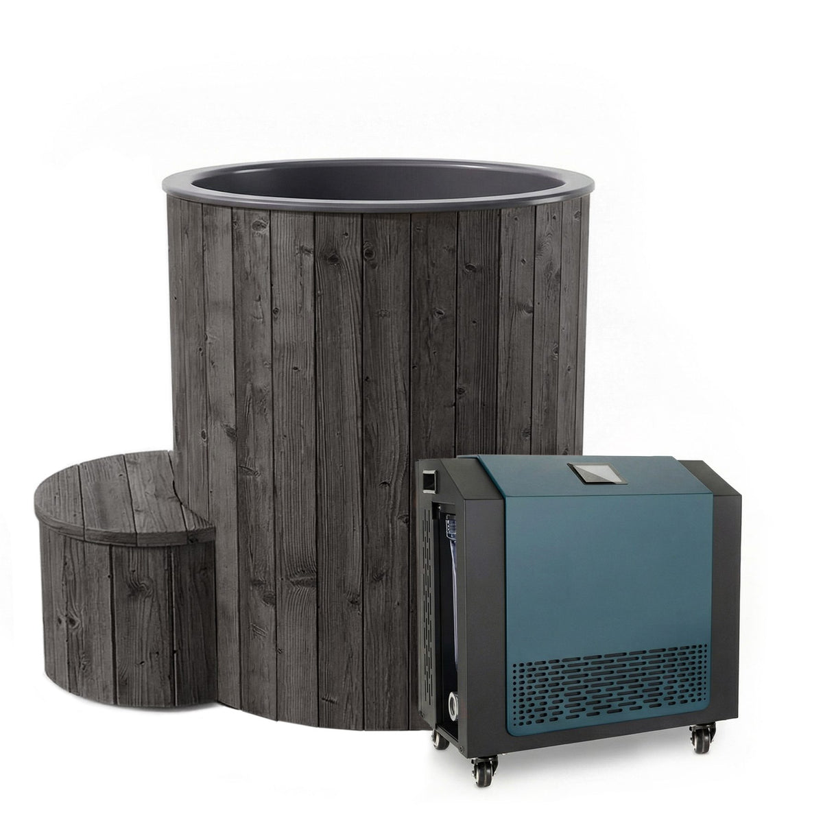 SaunaLife S1 black tub with FDC-1A chiller/heater