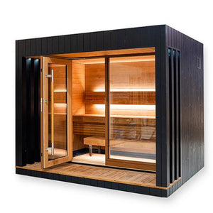 Saunum AirCube 3 Outdoor Sauna on white background