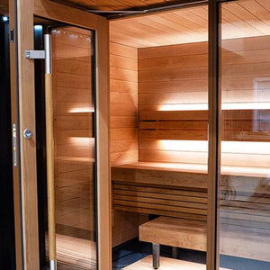 Saunum AirCube 3 Outdoor Sauna Interior