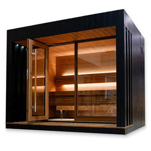 Saunum AirCube 3 Outdoor Sauna on white background 2