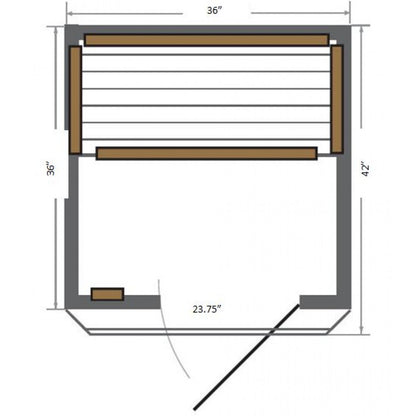 SunRay Barrett 1-Person Infrared Sauna