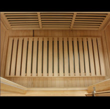 Load image into Gallery viewer, Maxxus 3 Person Corner Low EMF FAR Infrared Canadian Red Cedar Sauna MX-K356-01 CED Floor Heater