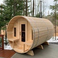 Load image into Gallery viewer, Canadian Timber Tranquility CTC2345W Traditional Outdoor Barrel Sauna