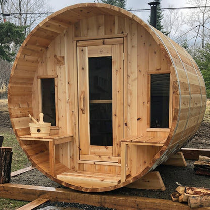 Canadian Timber Tranquility CTC2345W Traditional Outdoor Barrel Sauna