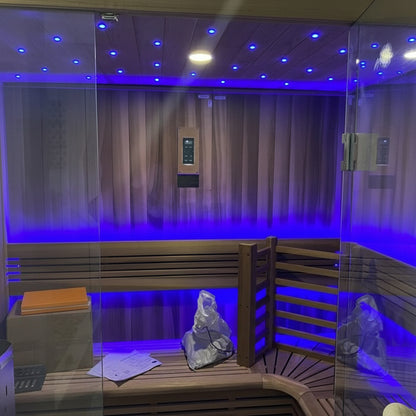 Galaxy Lights in Golden Designs Copenhagen 3 Person Sauna