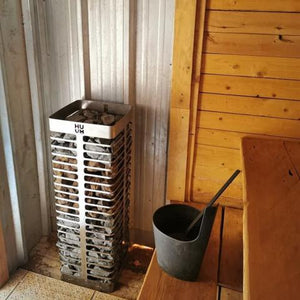 Huum Steel Electric Sauna Heater in a sauna 3