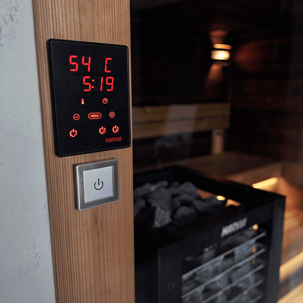 Harvia Xenio CX170 Digital Electric Sauna Control outside sauna