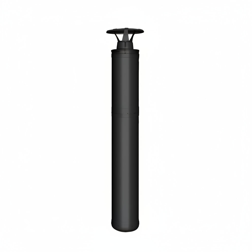 Harvia WHP1500M Chimney Kit Black on white background