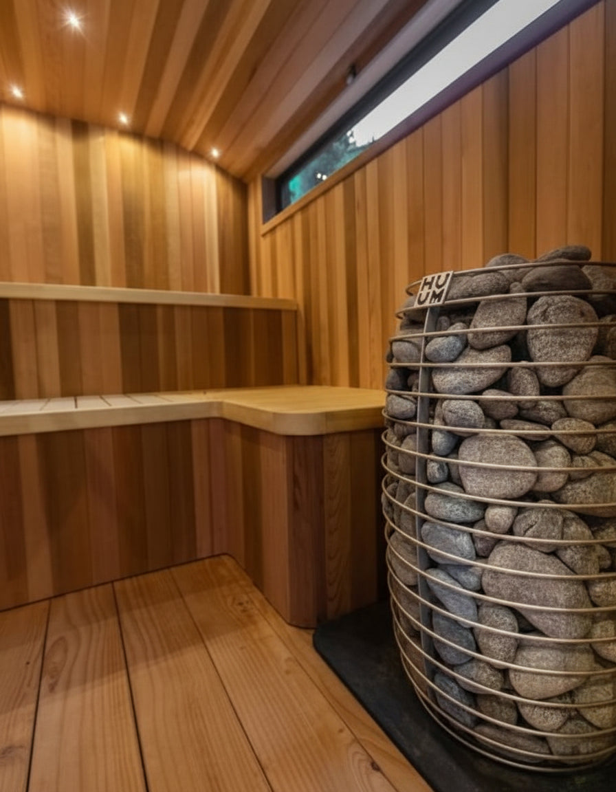 Huum Hive Mini Electric Sauna Heater Installed