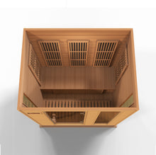 Load image into Gallery viewer, Maxxus 3 Person Low EMF FAR Infrared Canadian Red Cedar Sauna MX-K306-01 CED Top View
