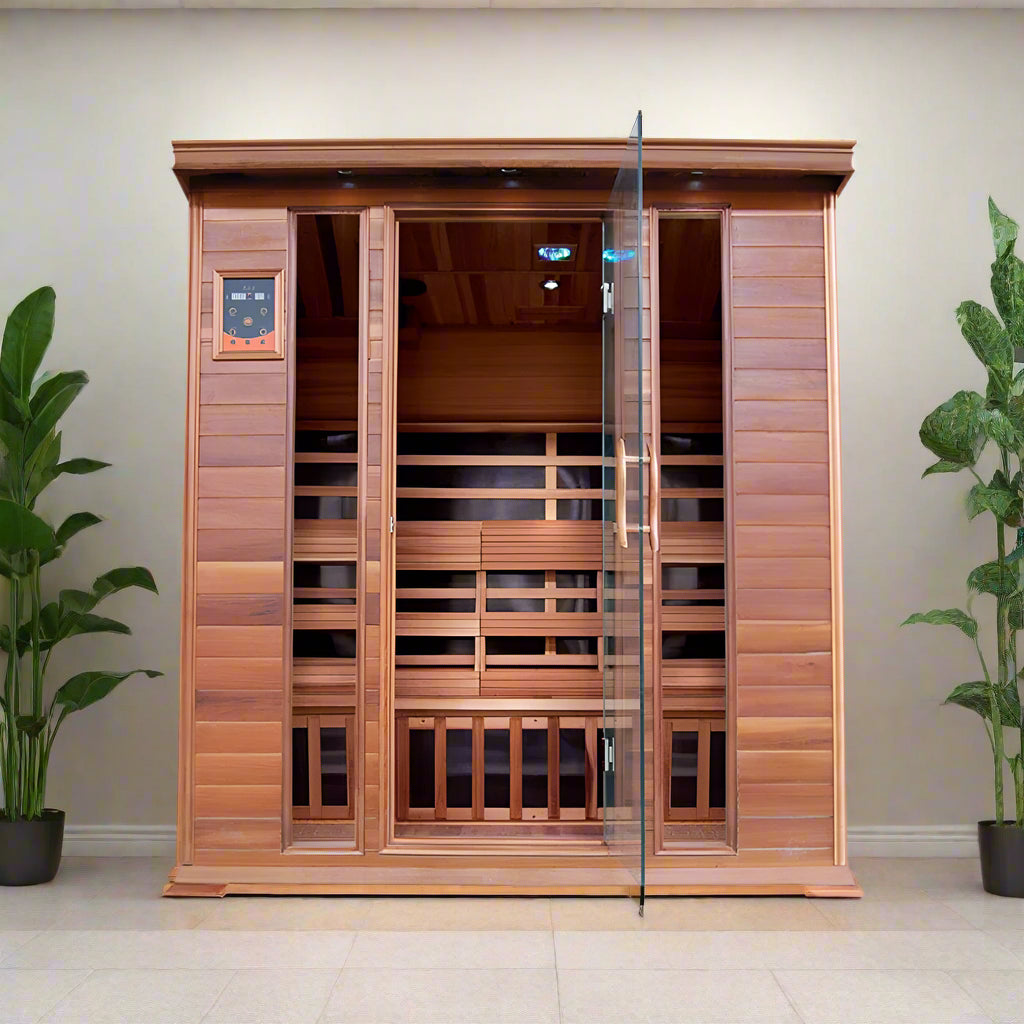 SunRay Saunas HL400K Sequoia 4 Person Infrared Sauna