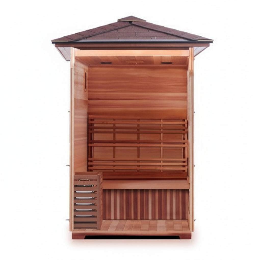 SunRay Saunas Bristow 2 Person Outdoor Traditional Sauna - Interior