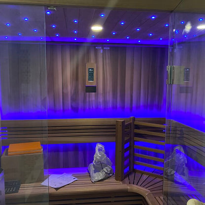 Galaxy Lights in Golden Designs Copenhagen 3 Person Sauna